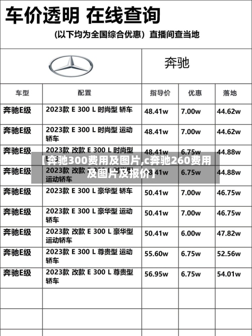 【奔驰300费用及图片,c奔驰260费用及图片及报价】