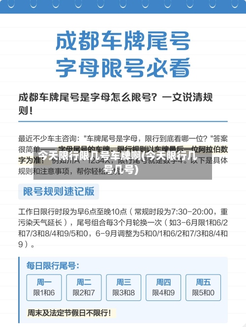 今天限行限几号车牌啊(今天限行几号几号)