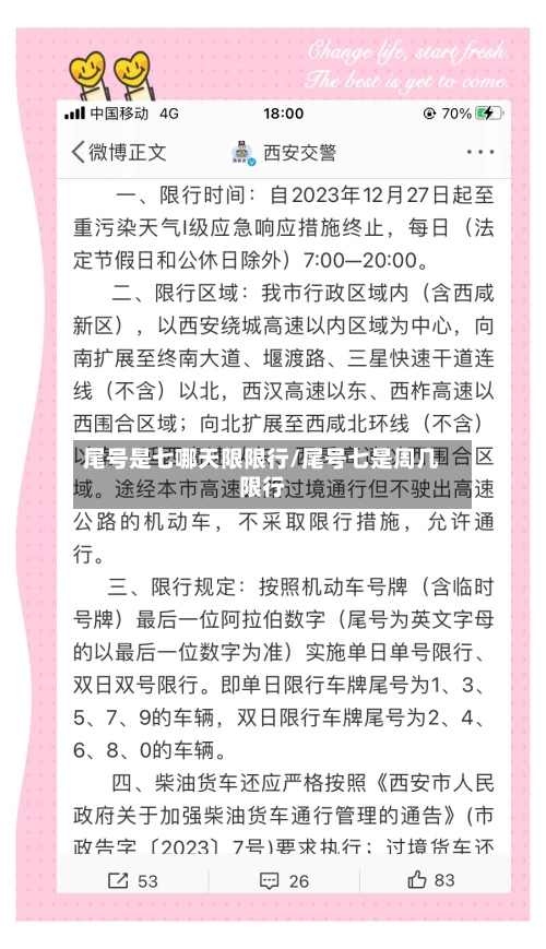 尾号是七哪天限限行/尾号七是周几限行-第3张图片