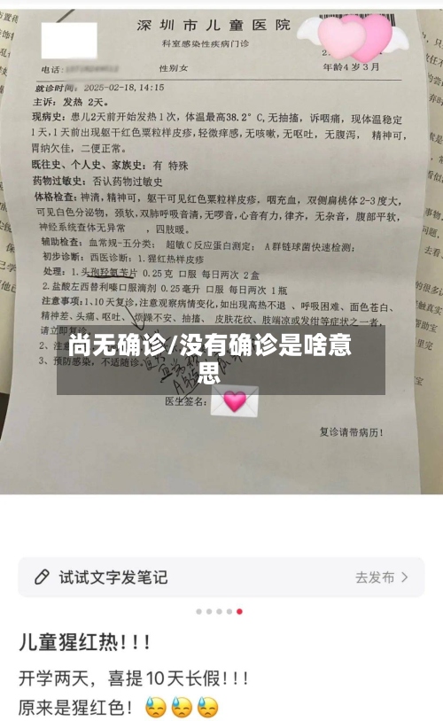 尚无确诊/没有确诊是啥意思-第3张图片