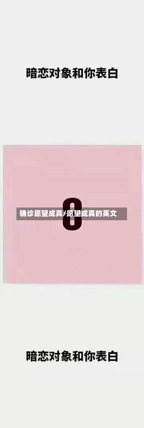 确诊愿望成真/愿望成真的英文