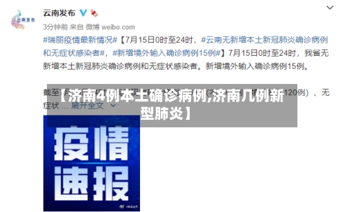 【济南4例本土确诊病例,济南几例新型肺炎】-第3张图片