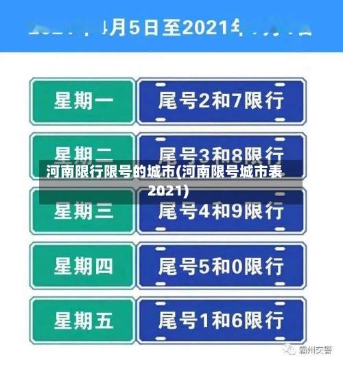 河南限行限号的城市(河南限号城市表2021)