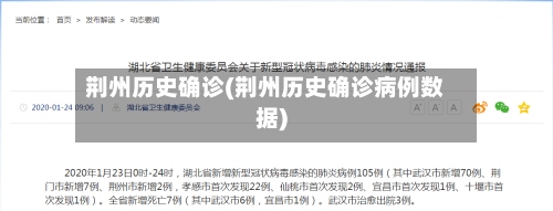 荆州历史确诊(荆州历史确诊病例数据)