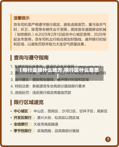 【限行是限什么地方,限行区什么意思】
