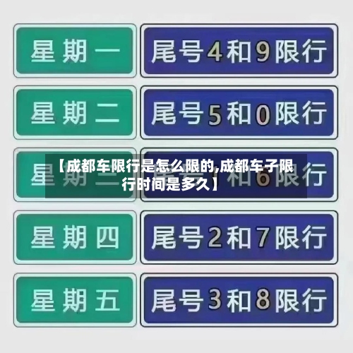 【成都车限行是怎么限的,成都车子限行时间是多久】