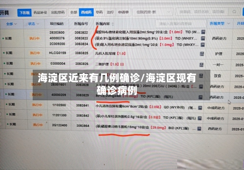 海淀区近来有几例确诊/海淀区现有确诊病例