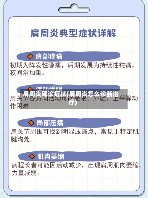 肩周炎确诊症状(肩周炎怎么诊断治疗)