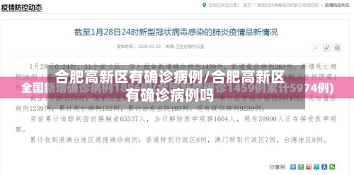 合肥高新区有确诊病例/合肥高新区有确诊病例吗-第3张图片