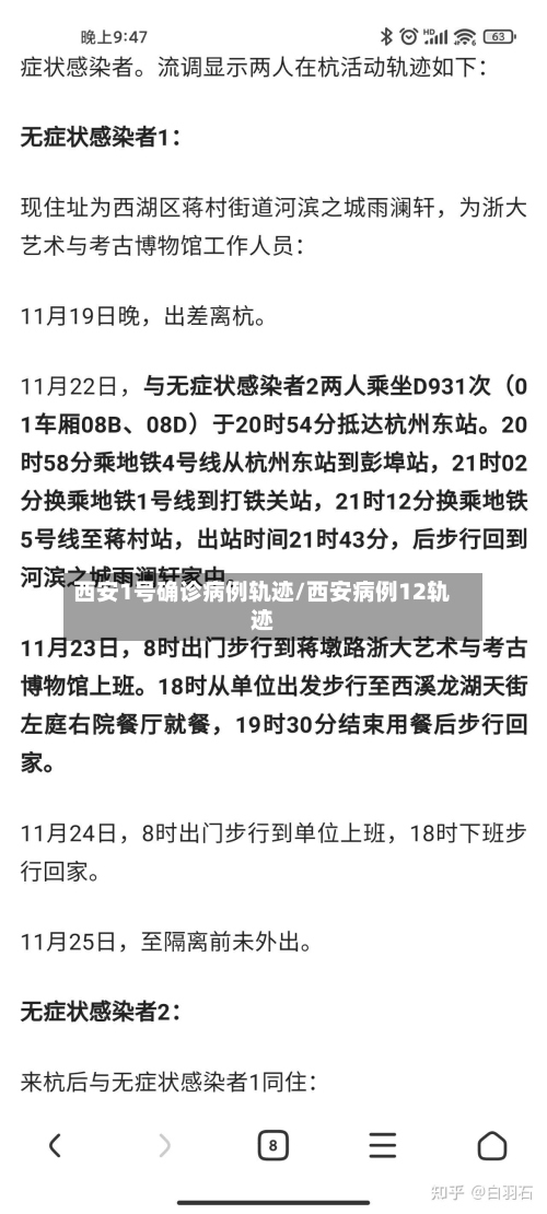 西安1号确诊病例轨迹/西安病例12轨迹