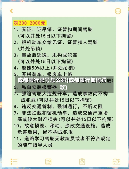 成都限行限号怎么罚(成都限行如何罚款)-第3张图片