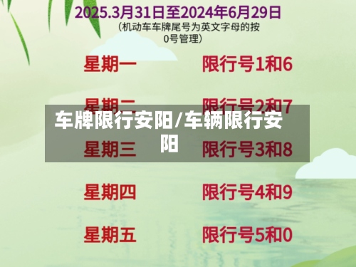 车牌限行安阳/车辆限行安阳-第2张图片