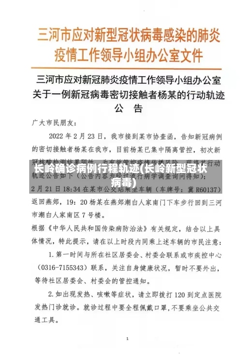 长岭确诊病例行程轨迹(长岭新型冠状病毒)