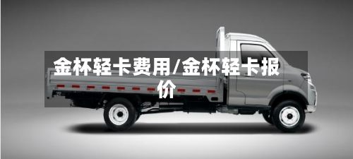 金杯轻卡费用/金杯轻卡报价-第3张图片