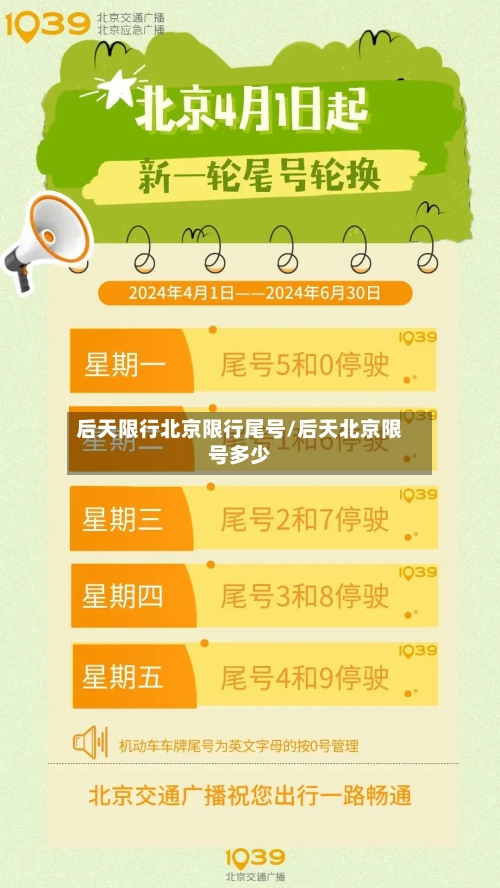 后天限行北京限行尾号/后天北京限号多少