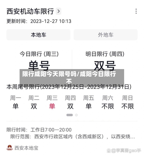 限行咸阳今天限号吗/咸阳今日限行不-第2张图片