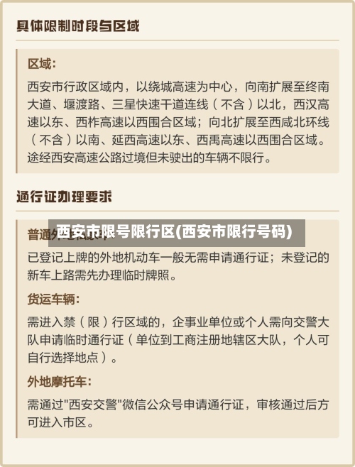 西安市限号限行区(西安市限行号码)-第2张图片