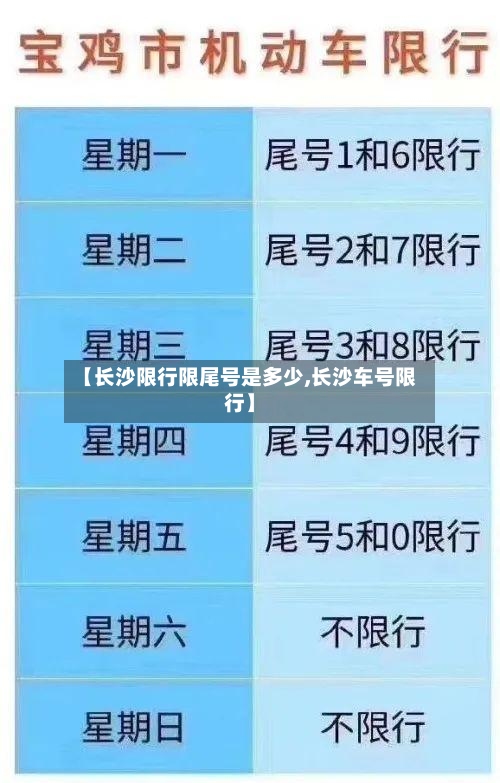 【长沙限行限尾号是多少,长沙车号限行】