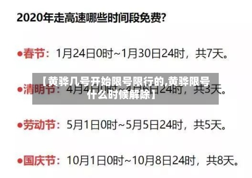 【黄骅几号开始限号限行的,黄骅限号什么时候解除】