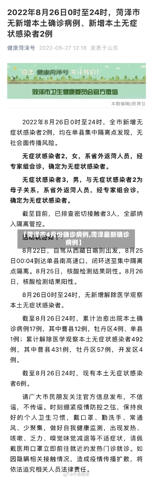 【菏泽市4月份确诊病例,菏泽最新确诊病例】