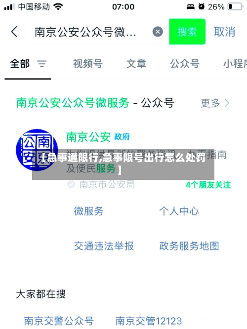 【急事通限行,急事限号出行怎么处罚】-第2张图片
