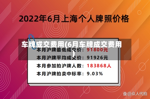 车牌成交费用(6月车牌成交费用)