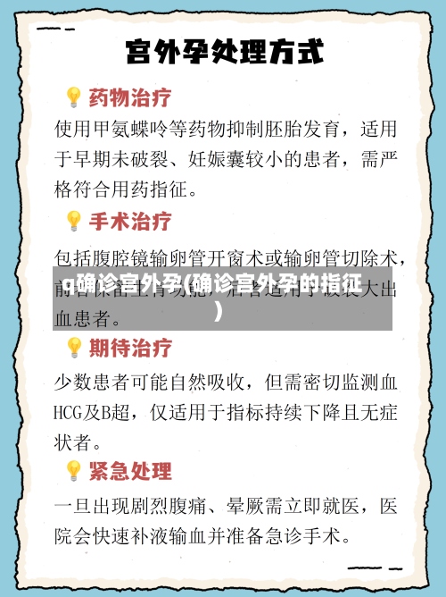 q确诊宫外孕(确诊宫外孕的指征)