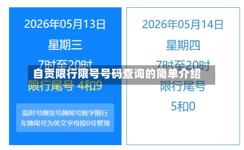 自贡限行限号号码查询的简单介绍