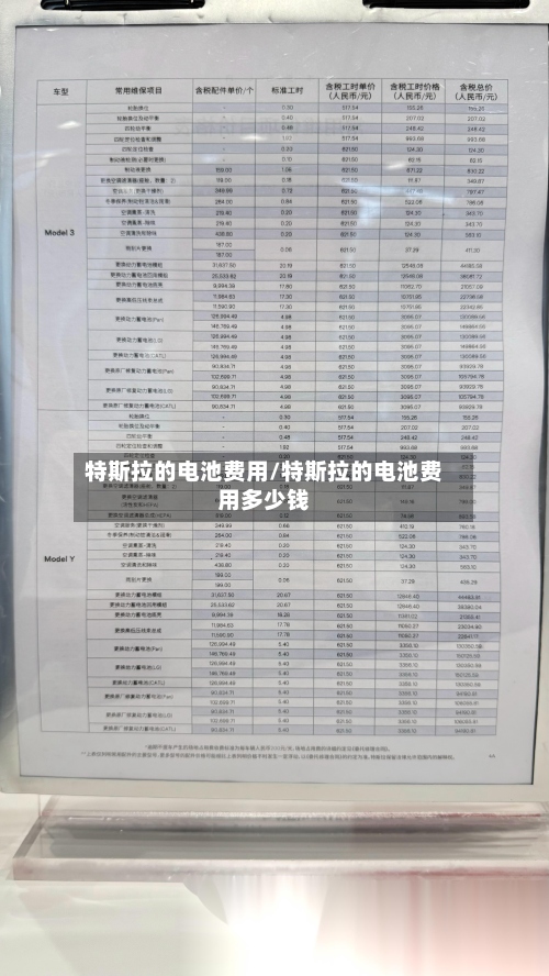 特斯拉的电池费用/特斯拉的电池费用多少钱