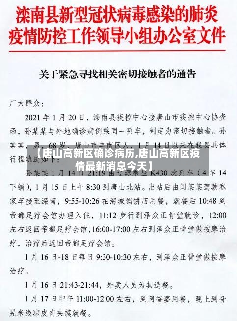 【唐山高新区确诊病历,唐山高新区疫情最新消息今天】