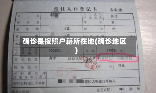 确诊是按照户籍所在地(确诊地区)