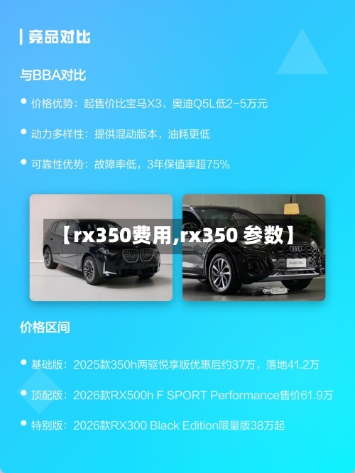 【rx350费用,rx350 参数】