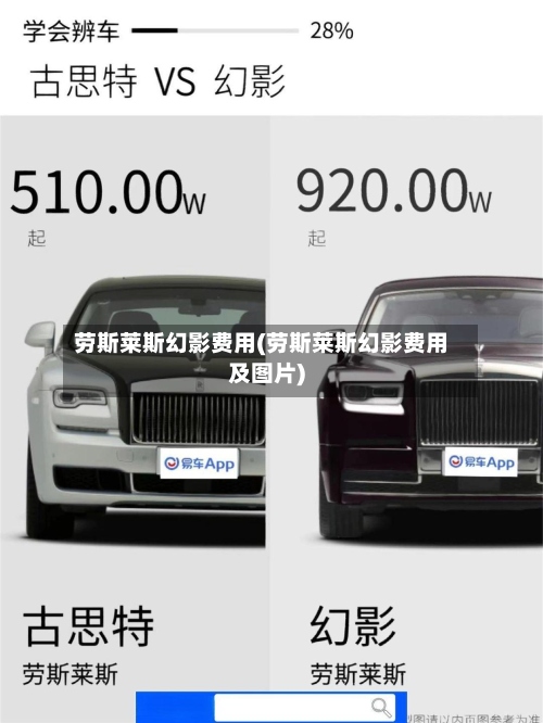 劳斯莱斯幻影费用(劳斯莱斯幻影费用及图片)