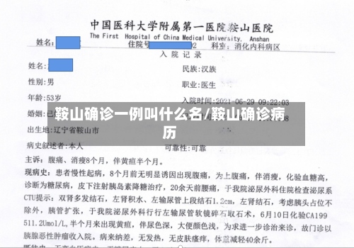鞍山确诊一例叫什么名/鞍山确诊病历
