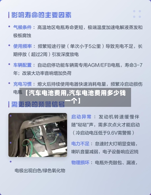 【汽车电池费用,汽车电池费用多少钱一个】