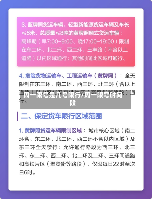 周一限号是几号限行/周一限号时间段-第2张图片