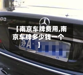【南京车牌费用,南京车牌多少钱一个】