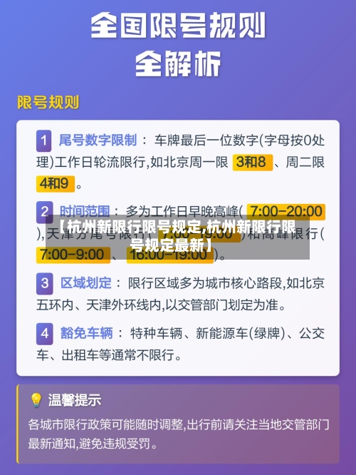 【杭州新限行限号规定,杭州新限行限号规定最新】