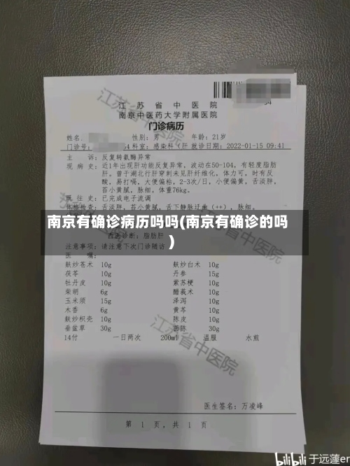 南京有确诊病历吗吗(南京有确诊的吗)
