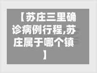 【苏庄三里确诊病例行程,苏庄属于哪个镇】