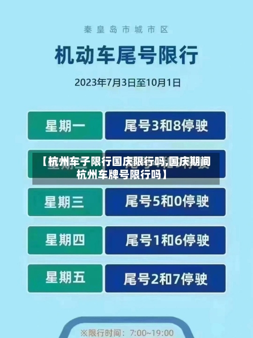 【杭州车子限行国庆限行吗,国庆期间杭州车牌号限行吗】-第3张图片