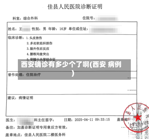 西安确诊有多少个了啊(西安 病例)