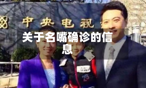 关于名嘴确诊的信息-第3张图片