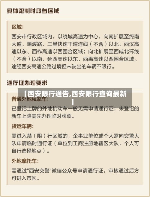 【西安限行通告,西安限行查询最新】