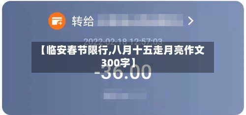 【临安春节限行,八月十五走月亮作文300字】-第2张图片