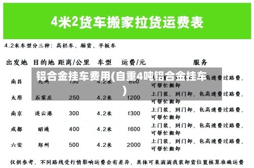 铝合金挂车费用(自重4吨铝合金挂车)-第2张图片