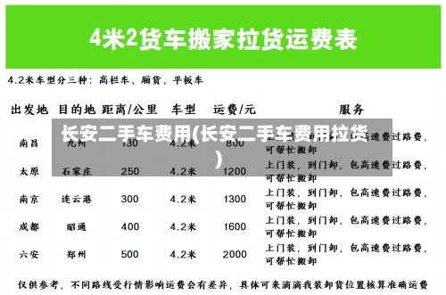 长安二手车费用(长安二手车费用拉货)