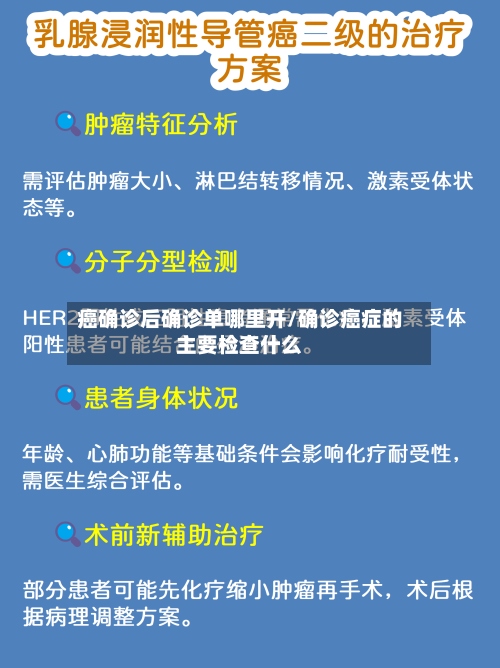 癌确诊后确诊单哪里开/确诊癌症的主要检查什么