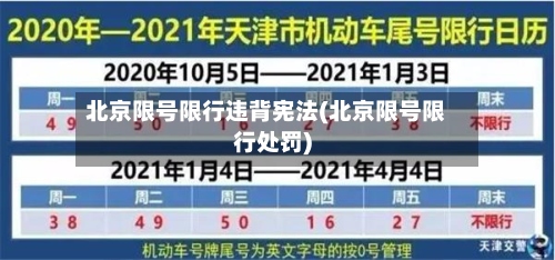 北京限号限行违背宪法(北京限号限行处罚)-第2张图片