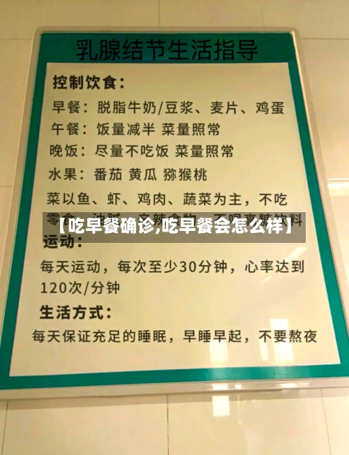 【吃早餐确诊,吃早餐会怎么样】